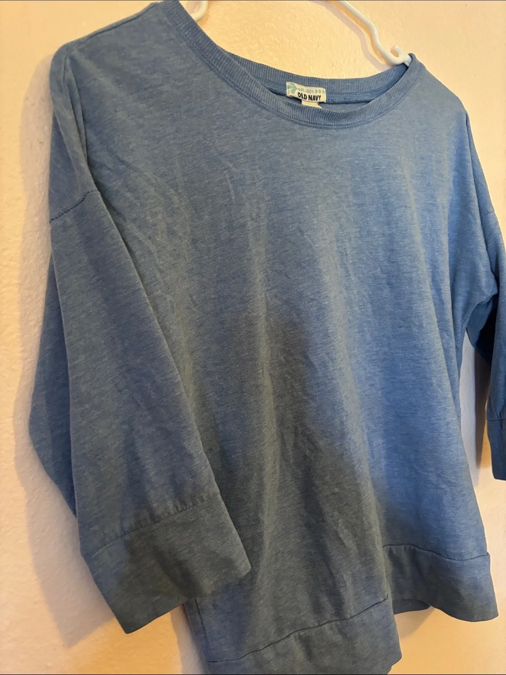 Old Navy Girls Light Blue Half Sleeve Tee Shirt, Loose Style